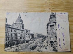 Budapest, Váczi körút, villamos, Stengel & Co kiadás, 1904-ből