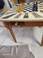 Sakk asztal márvány és gránit lappal