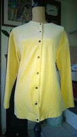 Daniel Boudon Paris-Plush coat-sweater-cardigan in Persian yellow, size L-XL