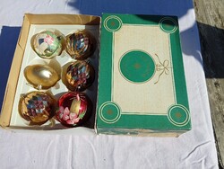 Retro vintage Okrasa  karácsonyi gömbök eredeti dobozban