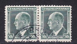 1937 Csehszlovákia 50h Pecsételt Bélyeg Eduard Beneš elnök