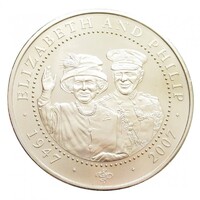 Cook-szigetek,1 dollar 2007 - Erzsébet és Fülöp gyémánt jubileuma UNC nikkel