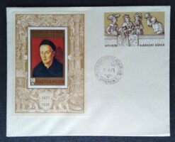 F643 / 1971 Festmény X. - Albrecht Dürer blokk FDC-n