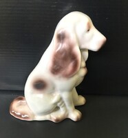 Eredeti Hollóházi porcelán kutya / Spániel figura – Hibátlan