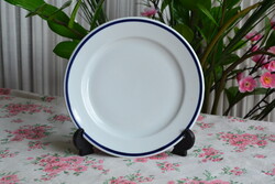 Alföldi porcelán retró kistányér – kék szegélyes, 19,5 cm