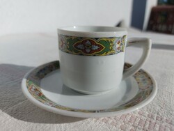 Czech porcelain mocha cup with beautiful decoration