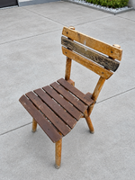 Vintage Rustic Wooden Small Chair – Patinaed Condition