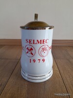 Régi Zsolnay porcelán bányász korsó