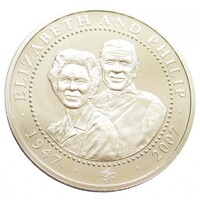 Cook-szigetek,1 dollar 2007 - Erzsébet és Fülöp gyémánt jubileuma UNC nikkel