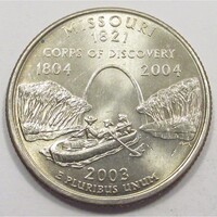 USA,quarter dollar 2003 P - Missouri aUNC+ nikkel