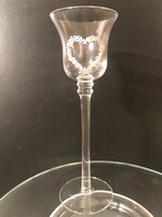 GYERTYATARTÓ - ÜVEG - FESTETT - 23 x 8 cm -  VASTAG - HIBÁTLAN