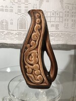 VÁZA - KERÁMIA - RÉGI - 17 x 9 x 6 cm - HIBÁTLAN