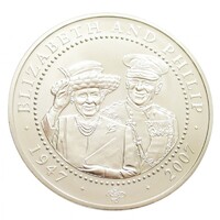 Cook-szigetek,1 dollar 2007 - Erzsébet és Fülöp gyémánt jubileuma UNC nikkel