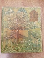 Régi papír italos díszdoboz 38×33cm.