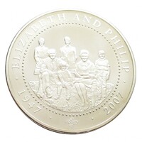 Cook-szigetek,1 dollar 2007 - Erzsébet és Fülöp gyémánt jubileuma UNC nikkel