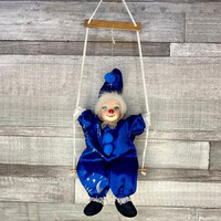 Hanging porcelain clown decoration