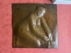 Borsos Miklós Domborított lemez 54x54 cm.