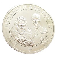Cook-szigetek,1 dollar 2007 - Erzsébet és Fülöp gyémánt jubileuma UNC nikkel
