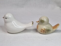 Porcelain Bird Figurines in Perfect Condition, Sold Together, 5.5 and 6.5 cm Tall