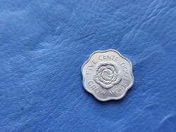 SEYCHELLES / SEYCHELLE-SZIGETEK 5 CENT / FIVE CENTS 1972 FAO! KÁPOSZTA! UNC! II.ERZSÉBET KIRÁLYNŐ!