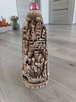 Ritka Kapadokya (Kappadókia) domborműves török borosüveg - BONTATLAN