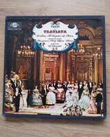Verdi Traviata 3 db. Bakelit lemez dobozban