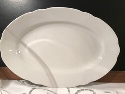 KÍNÁLÓ - TÁL - 34 x 24 x 5 cm -  BAVARIA - PORCELÁN - RÉGI - HÓFEHÉR - HIBÁTLAN