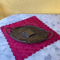 Oval Silver-Plated Tray 38x21 cm
