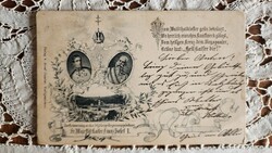 HABBURG Ferenc MAGYAR király 1848 - 1898 SZECESSZIÓS FOTÓLAP uralkodó 50. évforduló JUBILEUM