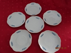 Zsolnay porcelán teáscsésze alátét, hat darab együtt eladó, átmérője 15 cm. Vanneki!