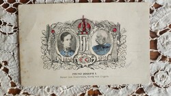 HABBURG Ferenc MAGYAR király 1848 - 1908 SZECESSZIÓS FOTÓLAP uralkodó 60. évforduló JUBILEUM