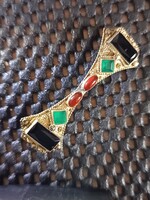 Ritka korabeli Art Deco ezüst melltű – 835-ös fémjellel, hibátlan állapotban
