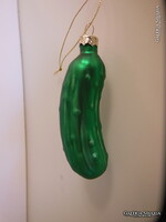 KARÁCSONYFADÍSZ - ÜVEG UBORKA - 10 x 3 cm - HOLLAND - VASTAG - HIBÁTLAN