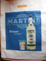 Retro Martini Advertisement Plastic Bag, Large Size (40 X 50 cm)
