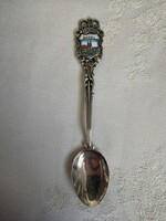 Enamel decorated silver spoon 