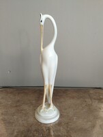 •  RITKASÁG! Retro Hollóházi porcelán gém / kócsag figura – Szabó Péter (20 cm)