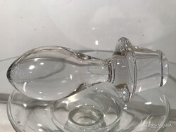STOPPER - GLASS - 20 dkg - 13 x 5 cm - BASE 3 - 3.5 cm - OLD - SOLID - PERFECT CONDITION