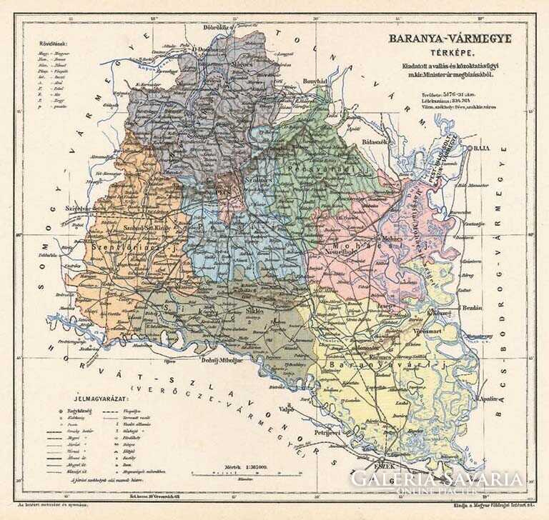 Baranya vármegye térképe (Reprint: 1905) - Otthon, háztartás kellékei ...