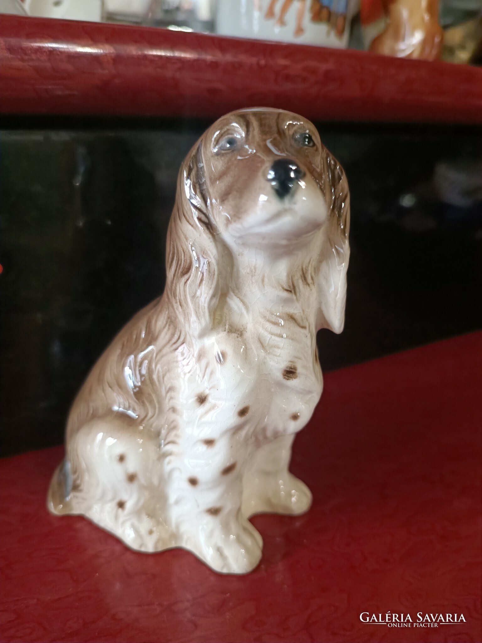 Porcelain Figurine Porcelain Thermometer Goebel Germany Dog Poodle