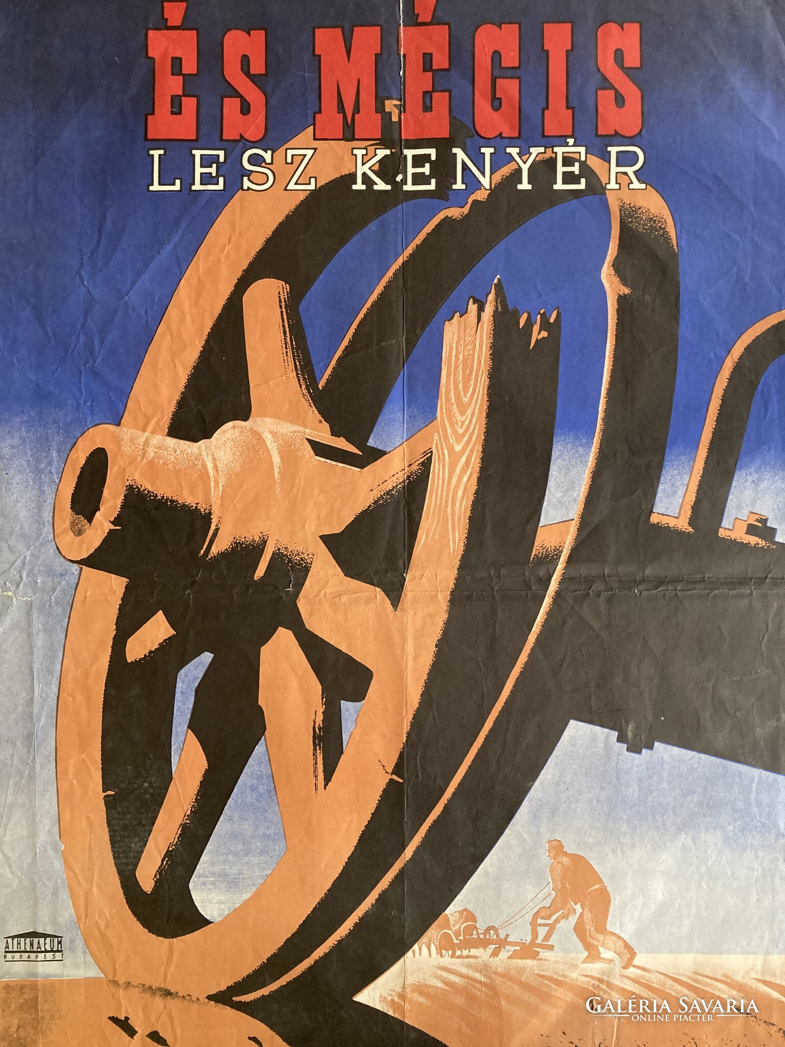 Konecsni György: És mégis lesz kenyér Nemzeti Parasztpárt politikai,  propaganda plakát, 98x68 cm