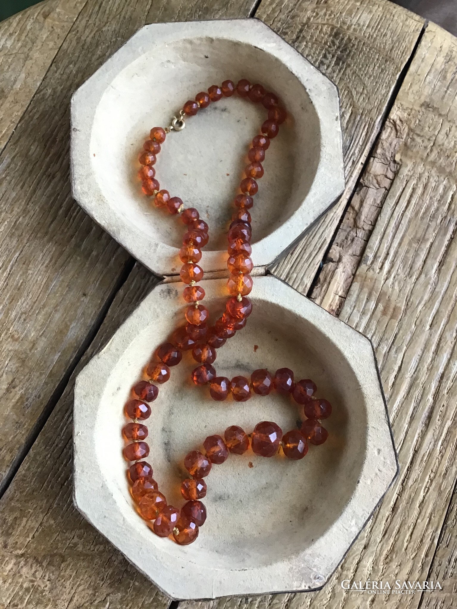 Antique 2024 Amber Necklace With Gold Clasp