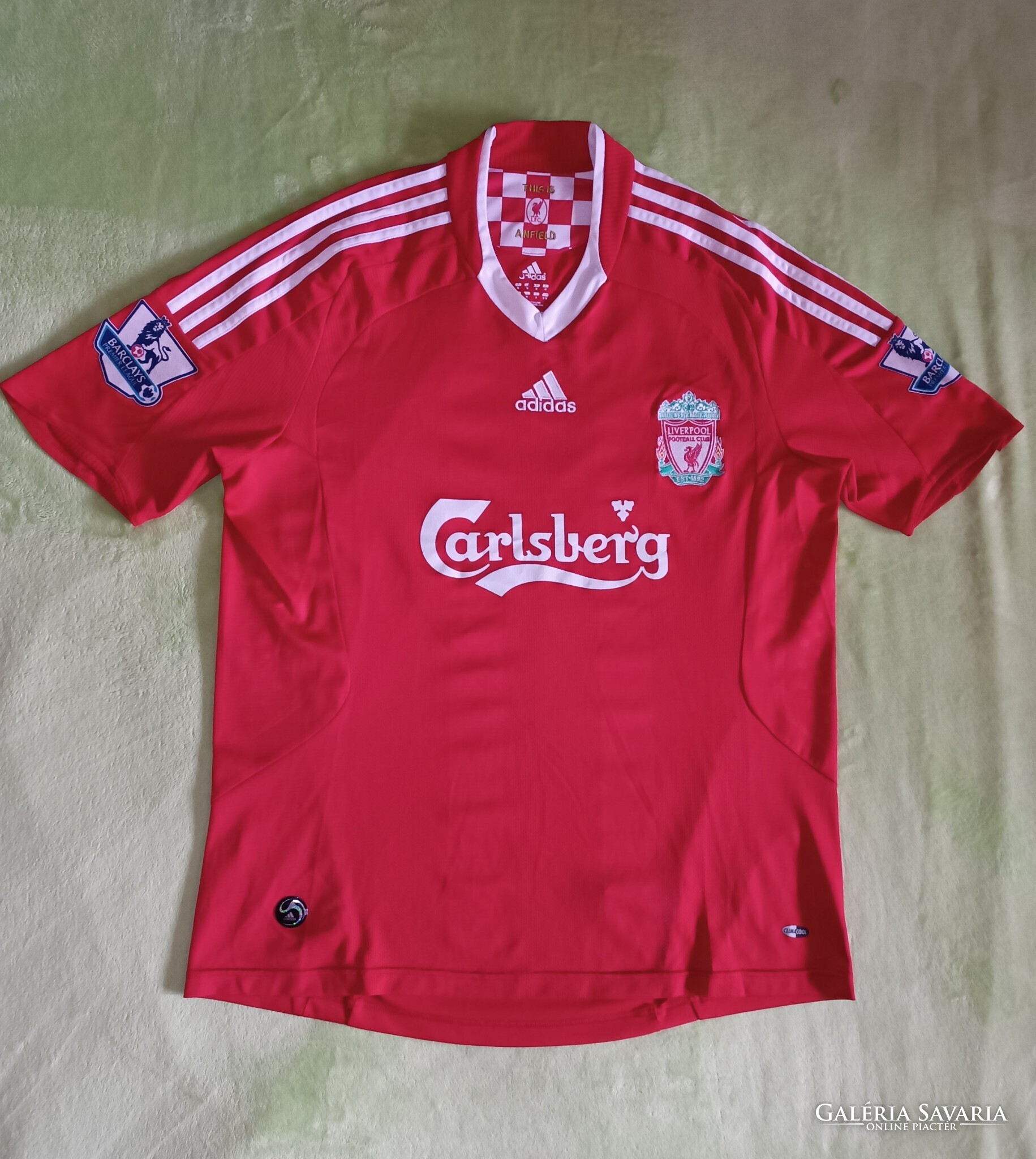 Vintage adidas steven gerrard liverpool fc (2008/10) home jersey