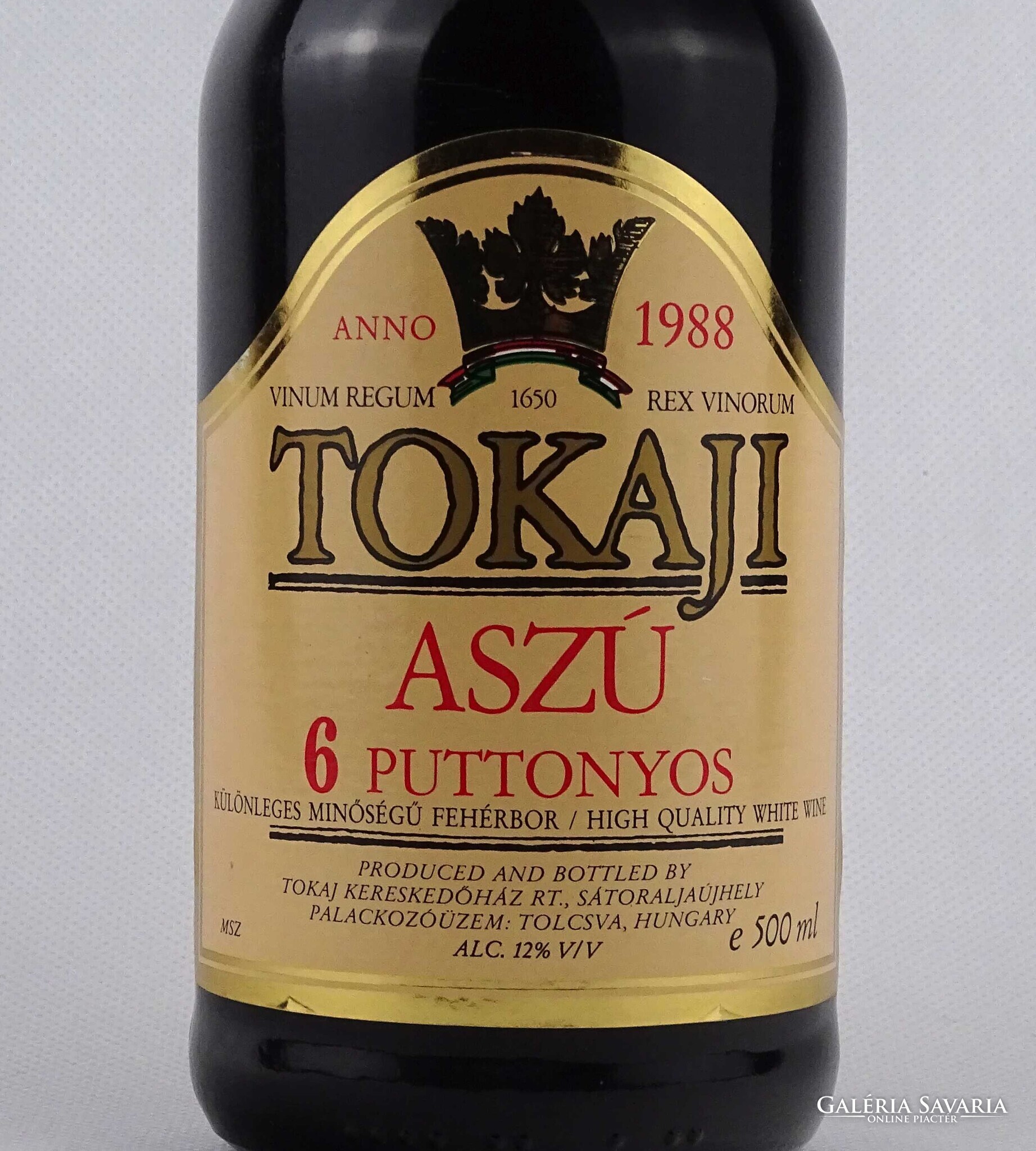 1V353 Tokaji 6 puttonyos aszú 1988 - Otthon, háztartás kellékei