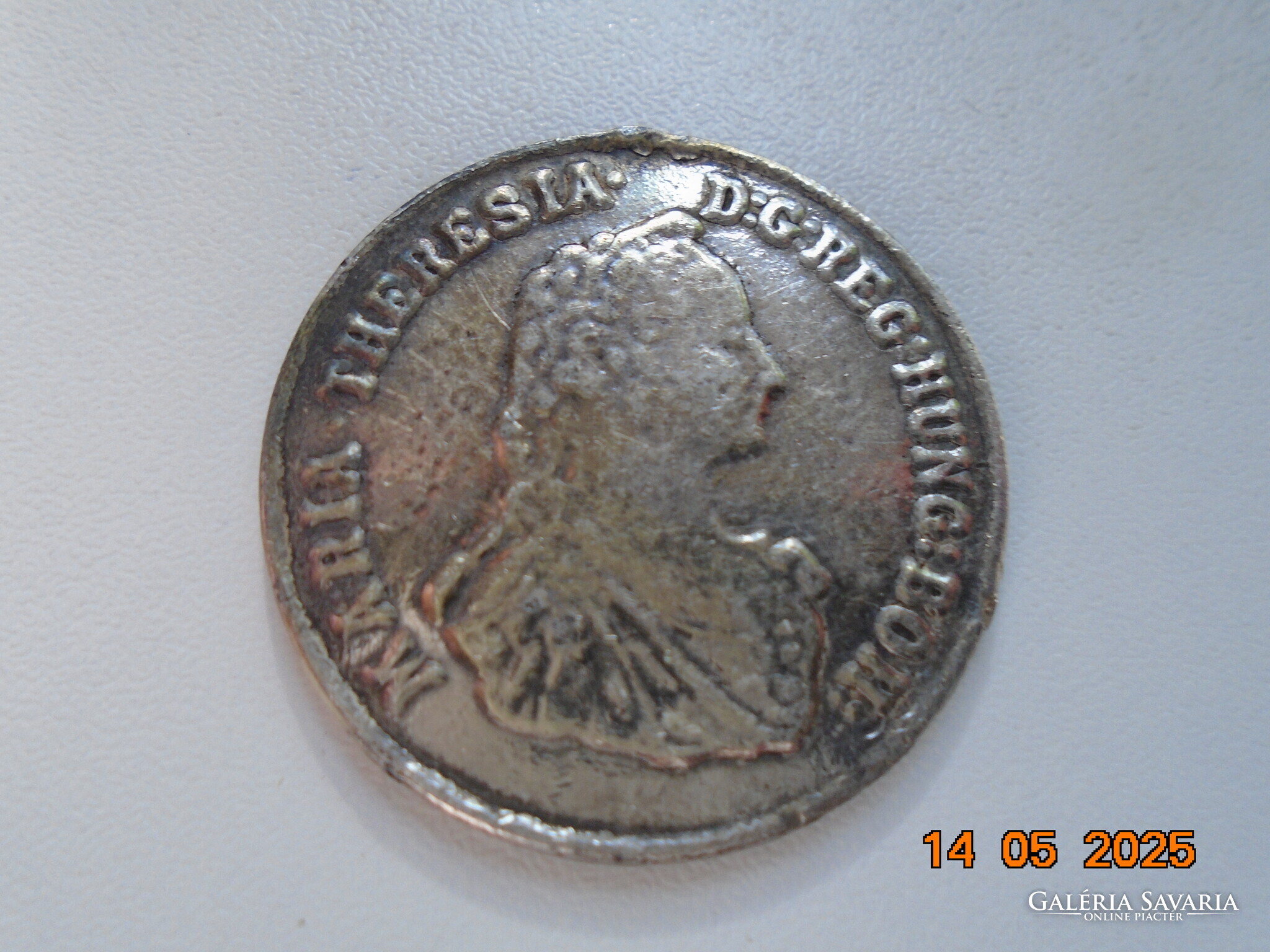 1760 Maria Theresa silver-plated coin, token - Numismatics, Coins 