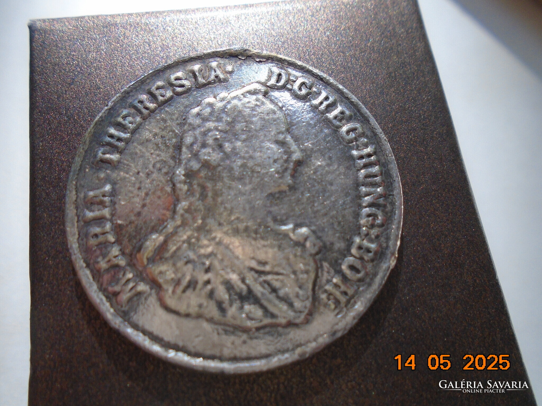 1760 Maria Theresa silver-plated coin, token - Numismatics, Coins 