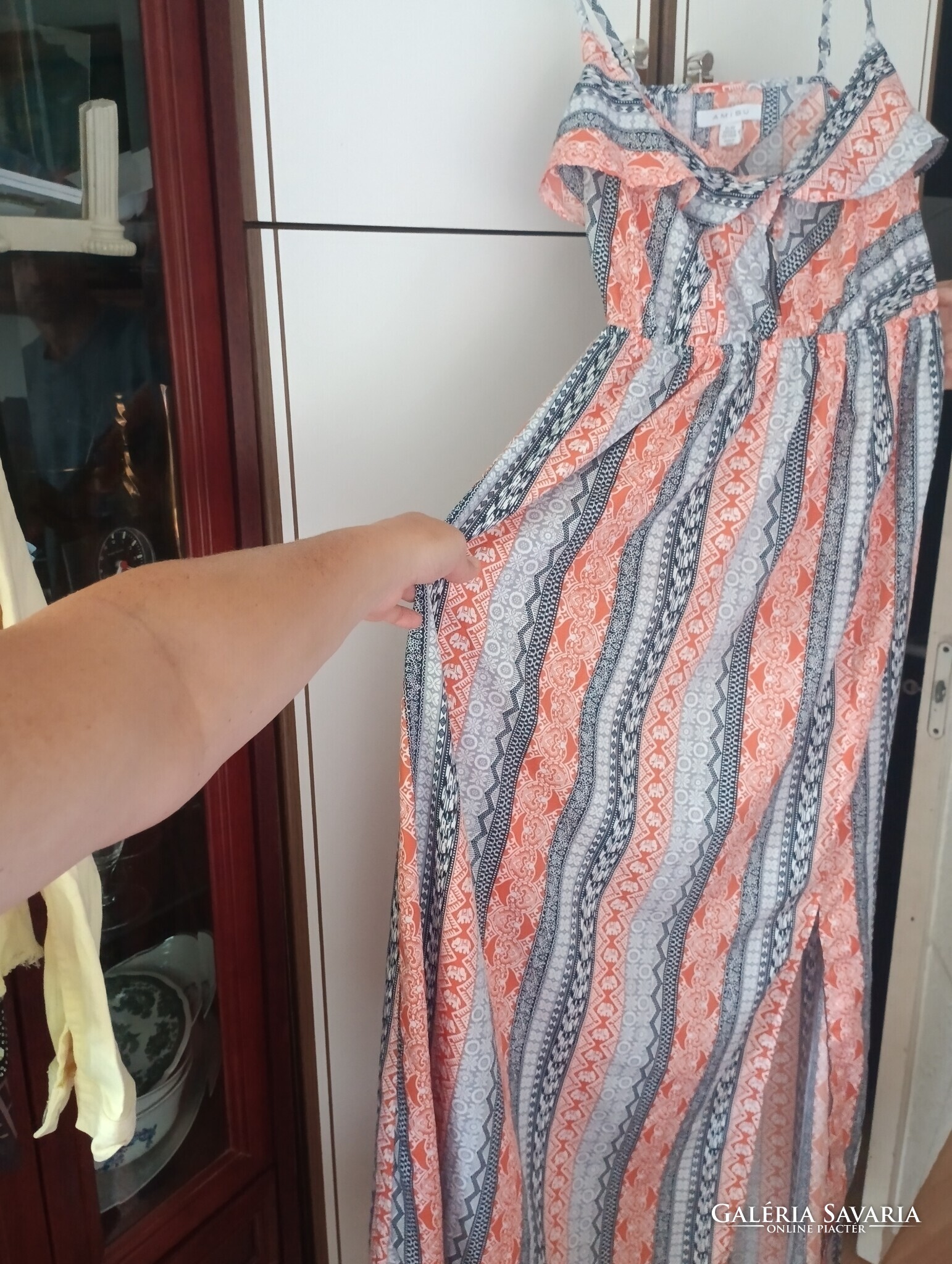 cold shoulder maxi dresses HAPPY CLOTHING PINK ORGANZA A-LINE COLD SHOULDER MAXI DRESS main image 0