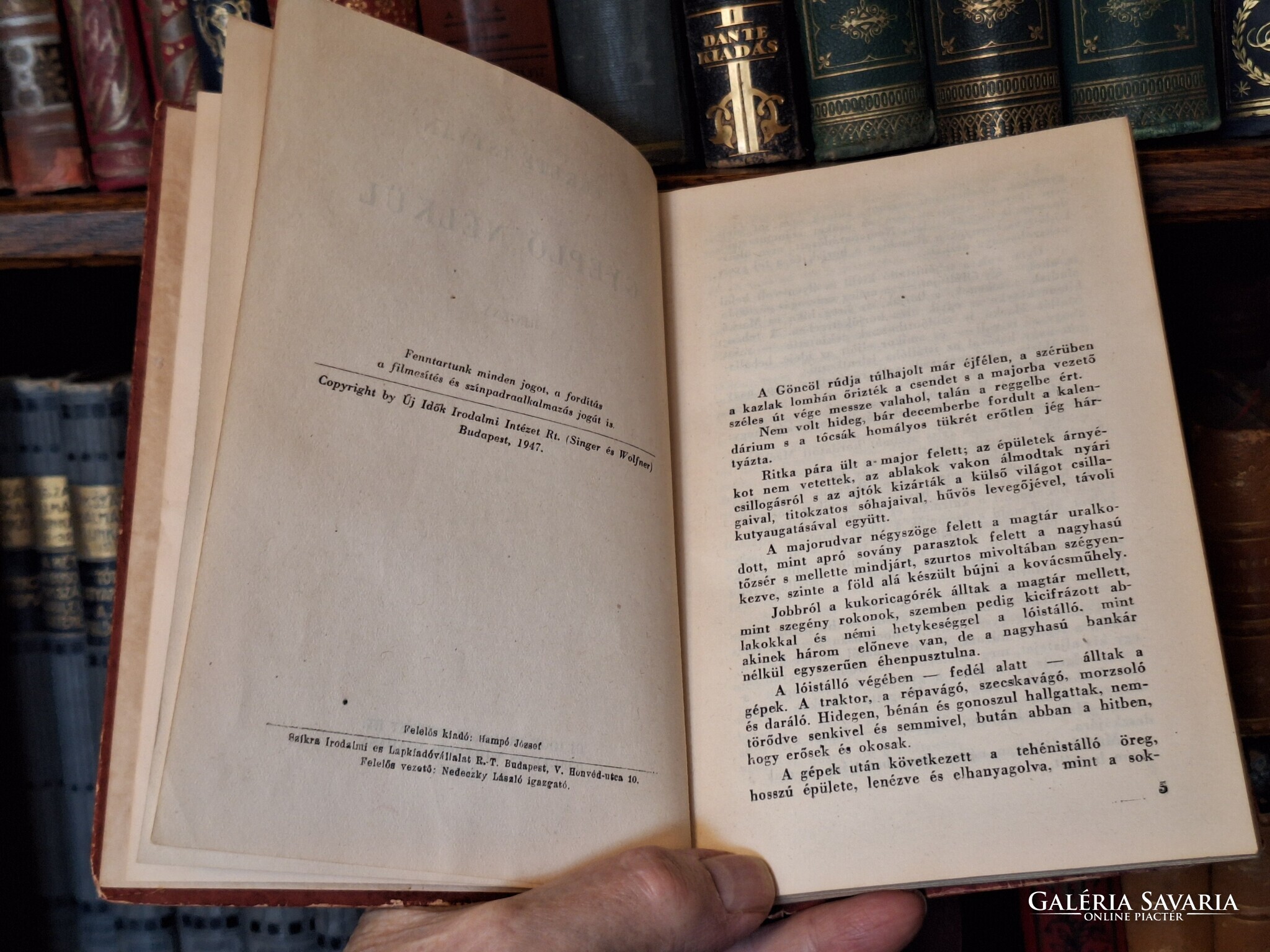 1947- FEKETE ISTVÁN EXTRÉM RITKA ELSŐ KIADÁS -GYEPLŐ NÉLKÜL - Könyv ...