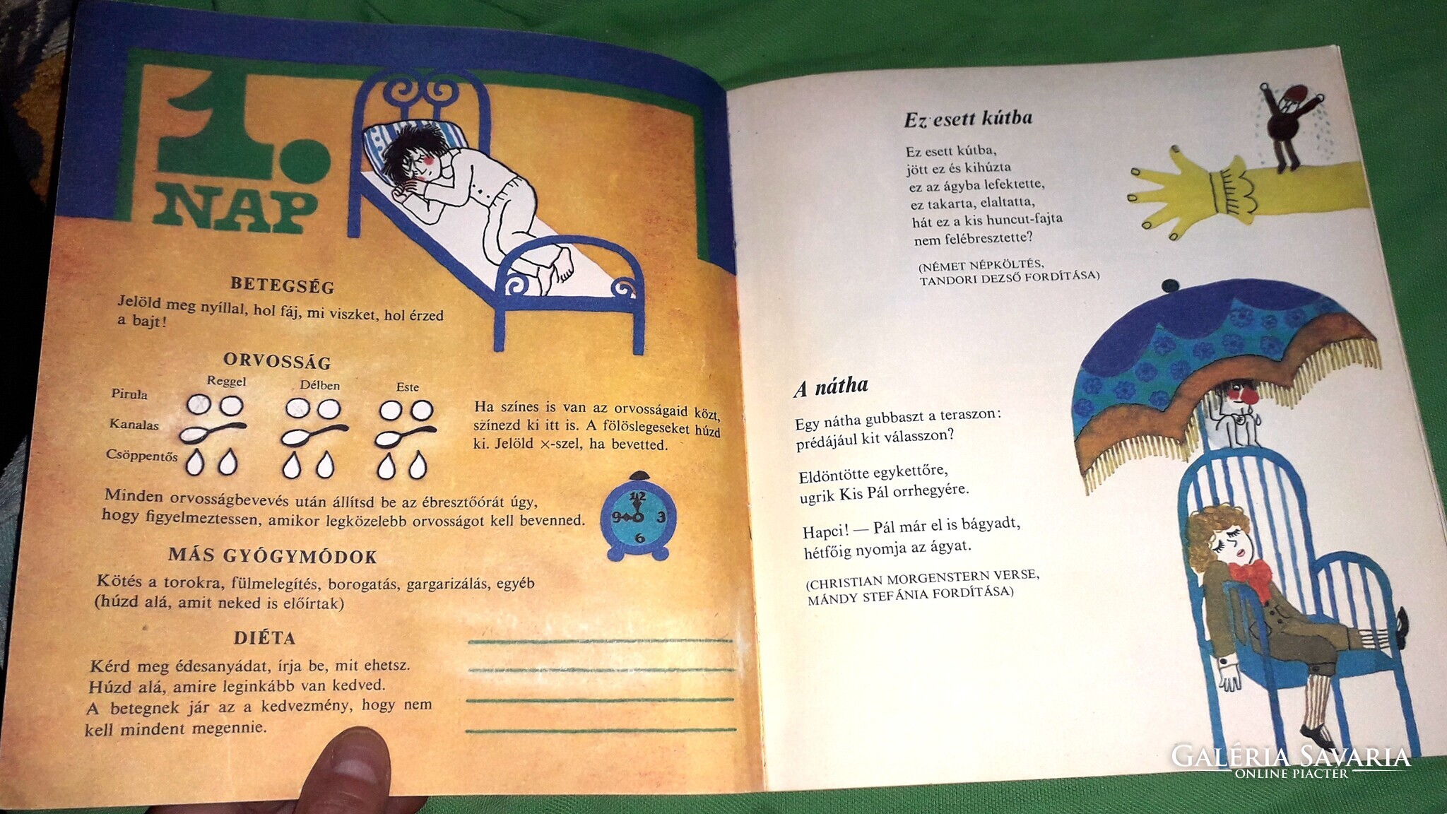 1978.V. Deák Éva:Gyógyulást kívánok! képes FOGLALKOZTATÓ könyv képek ...