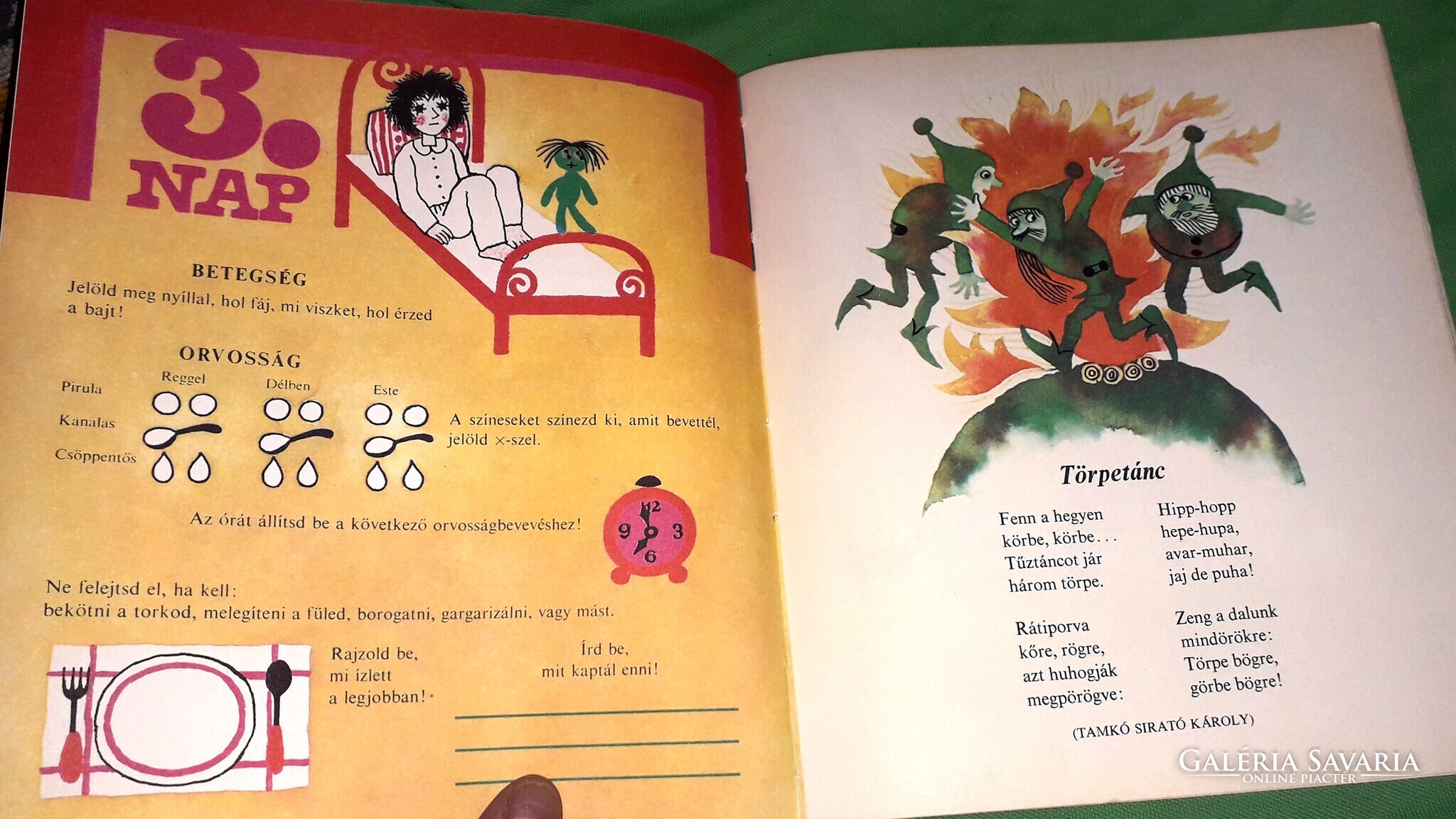 1978.V. Deák Éva:Gyógyulást kívánok! képes FOGLALKOZTATÓ könyv képek ...