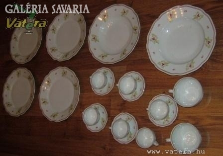 HAAS & CZJZEK antik cseh tányér és csésze készlet